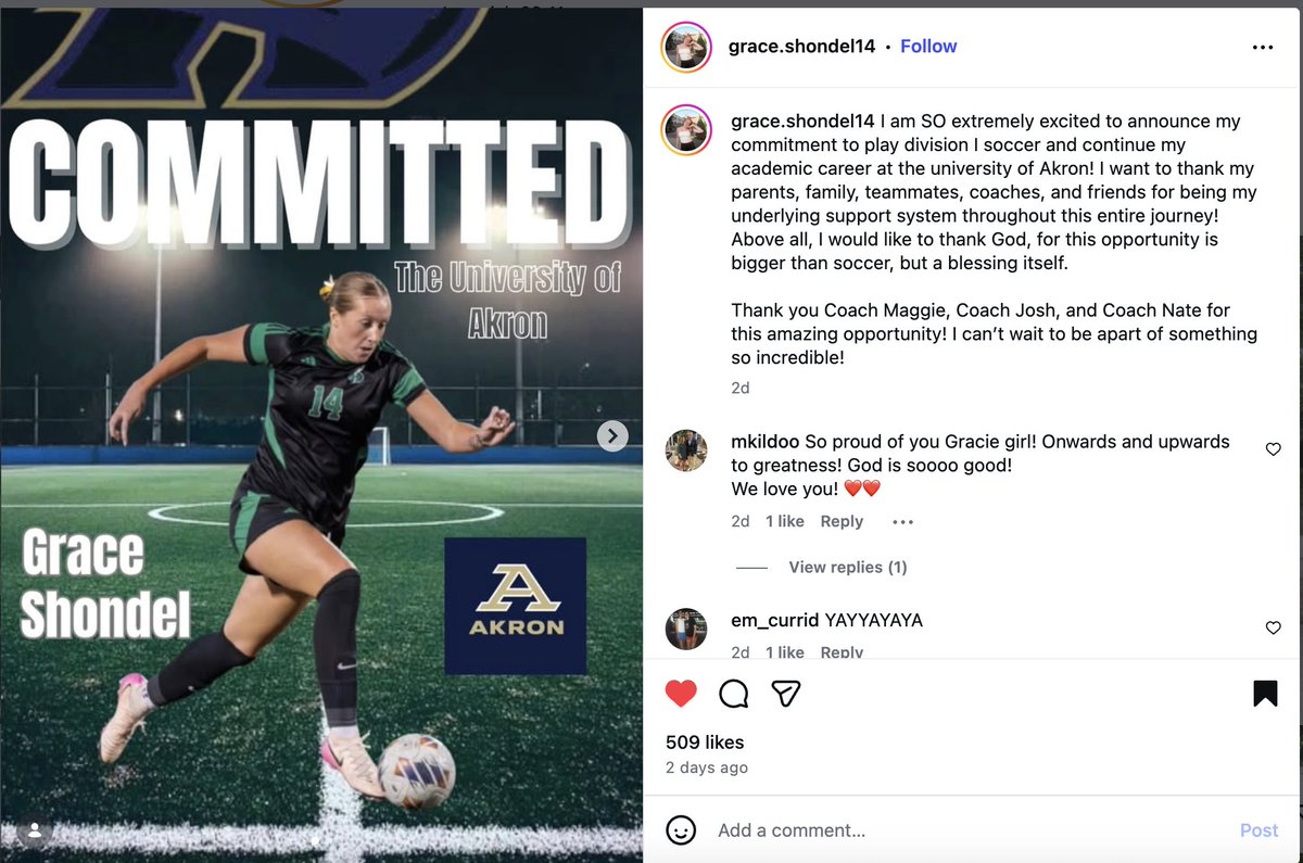 ImYouthSoccer's tweet photo. Congratulations ❤️!! Another #ECNL player has verbally committed to play college soccer!! https://t.co/C3tqr60cpT