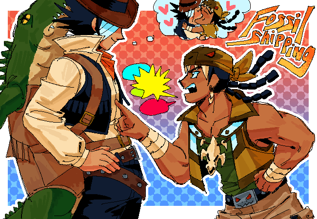 baguantte's tweet image. oh fossilshipping you mean so much to me 
yugioh gx