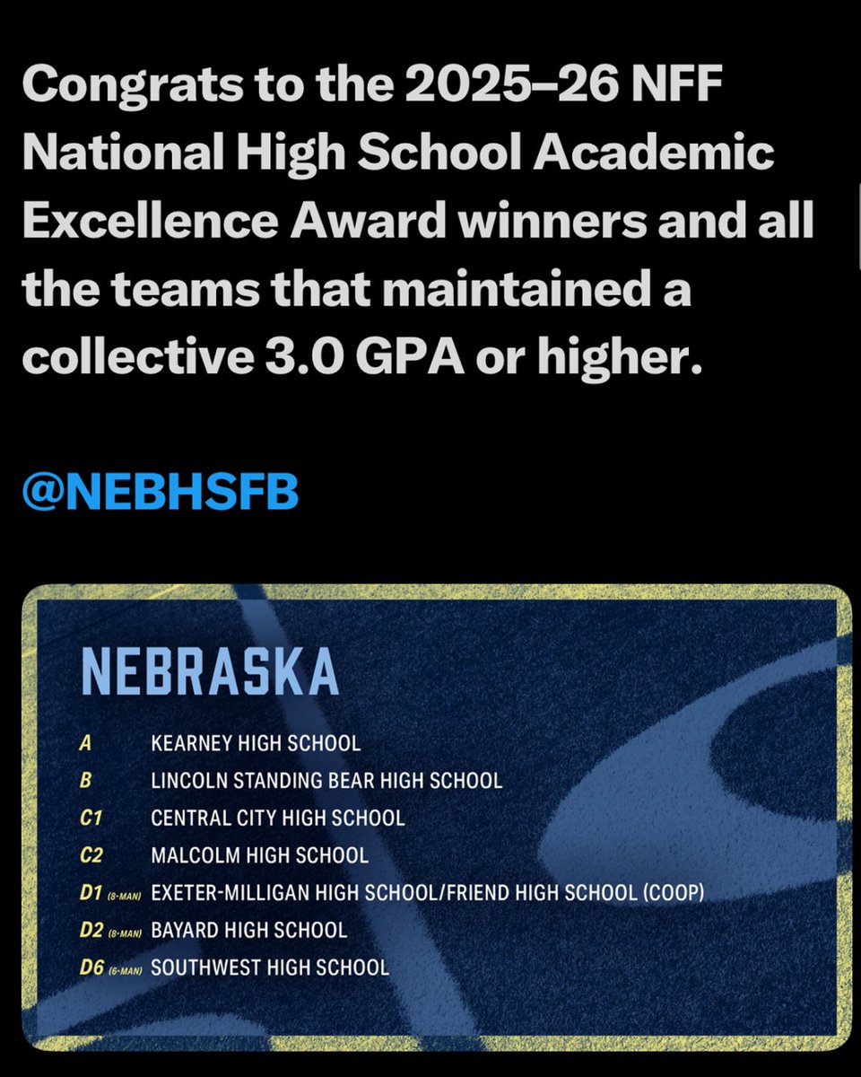 Lincoln Standing Bear Football tweet media