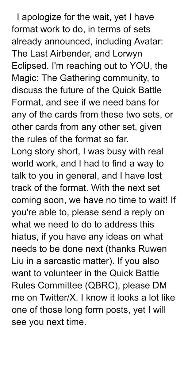 galaxyhap's tweet image. Tap to see the full message.
#MagicTheGathering #QuickBattle #NewFormat
