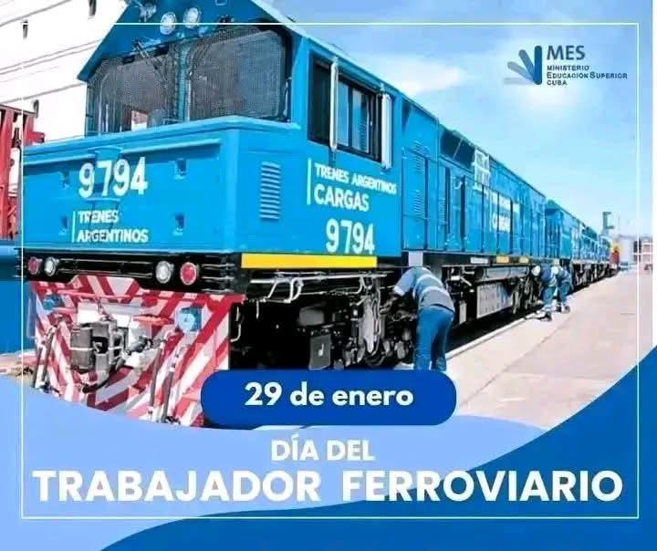 Día del Trabajador Ferroviario: Se celebra desde 1975, fecha en que se concluyó el primer tramo de la línea central y el Comandante en Jefe Fidel Castro Ruz operó una locomotora de fabricación soviética como inauguración. <a href="/OdioTexido658/">Adielyeivis Texido Odio</a> <a href="/MitransCuba/">Ministerio del Transporte de Cuba</a> <a href="/BorreroEyd49154/">Eyder Luis Hernández Borrero</a>