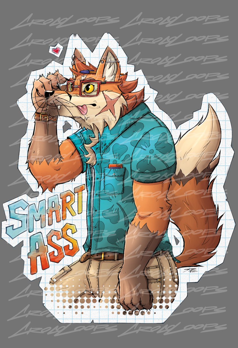 He looks like such a Smart-Ass don't you think?
Meet Mitch the fox! 🦊 Our new tee character that we will releasing very soon :3 

Stay tuned for the pre-sale 👀💦