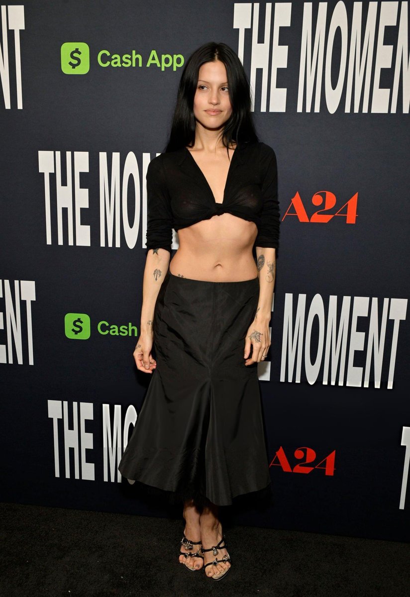 favspopculture's tweet image. gabbriette attending the premiere of the moment
