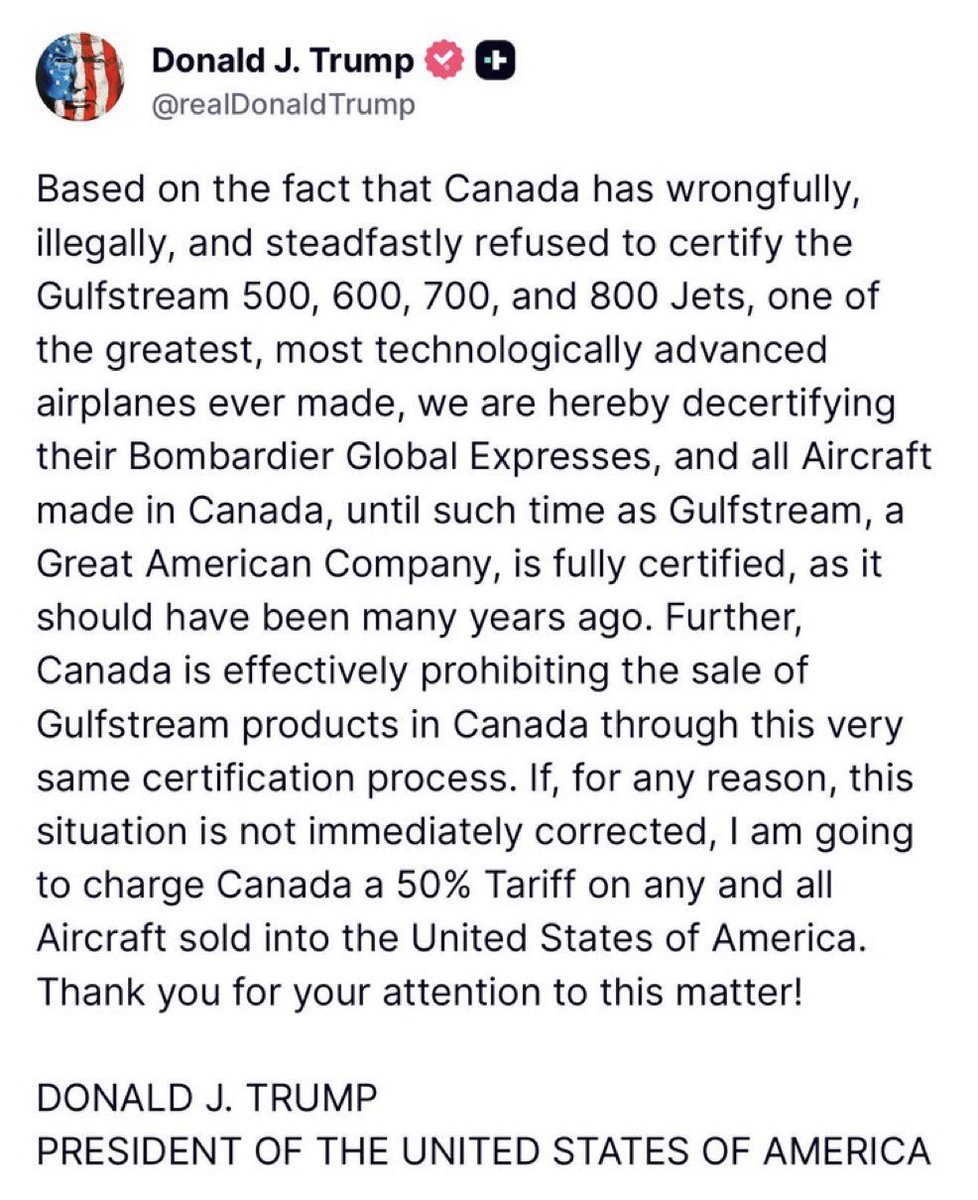 Clearly, at this point, Trump is doing his best to force Canada into not buying F35s.