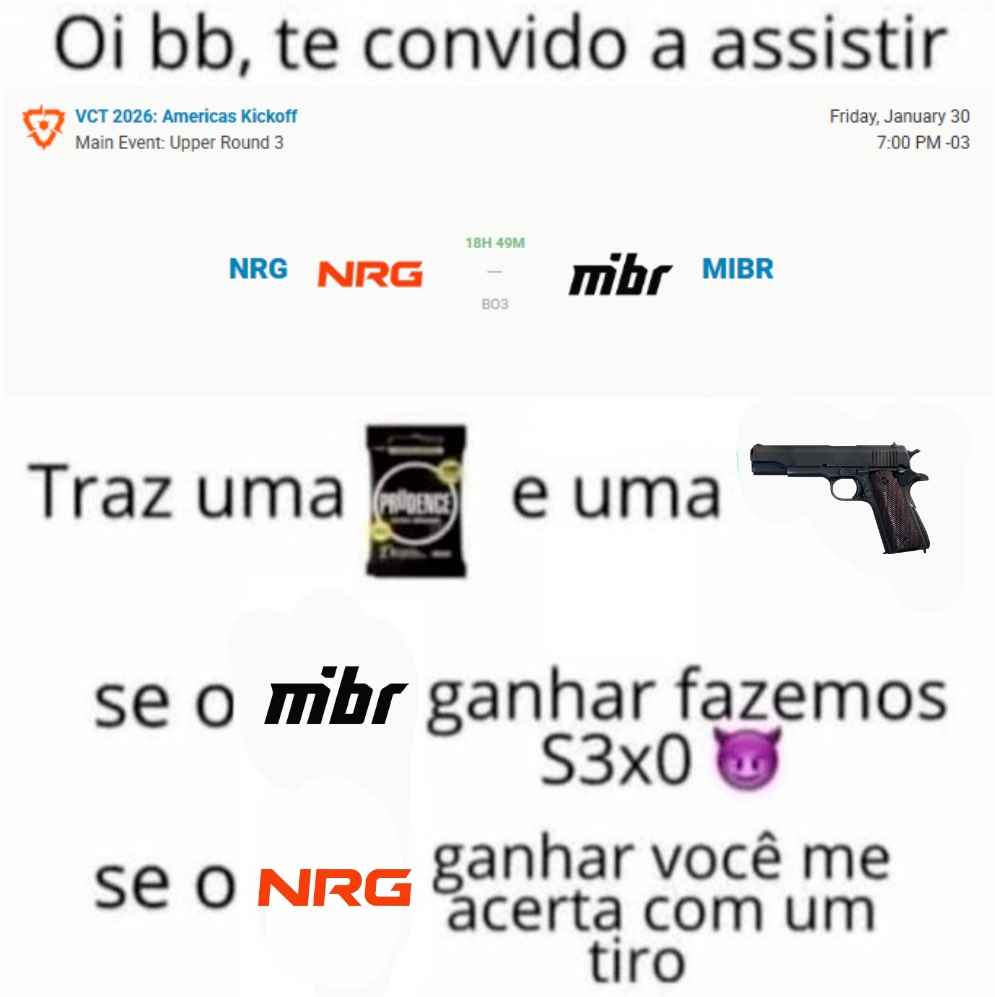 kobavlr's tweet image. BORA ACORDAR QUE HOJE É DIA DE GUERRA, DIA DE VER O ASPAS BOTANDO O MADA NO BOLSO, DIA DE VER O ZEKKINHA PARANOIANDO TODO MUNDO, DIA DE VER A NOSSA MIBR PASSAR O CARRO NA MINUSCULA NRG
ACREDITAAAAAAAA