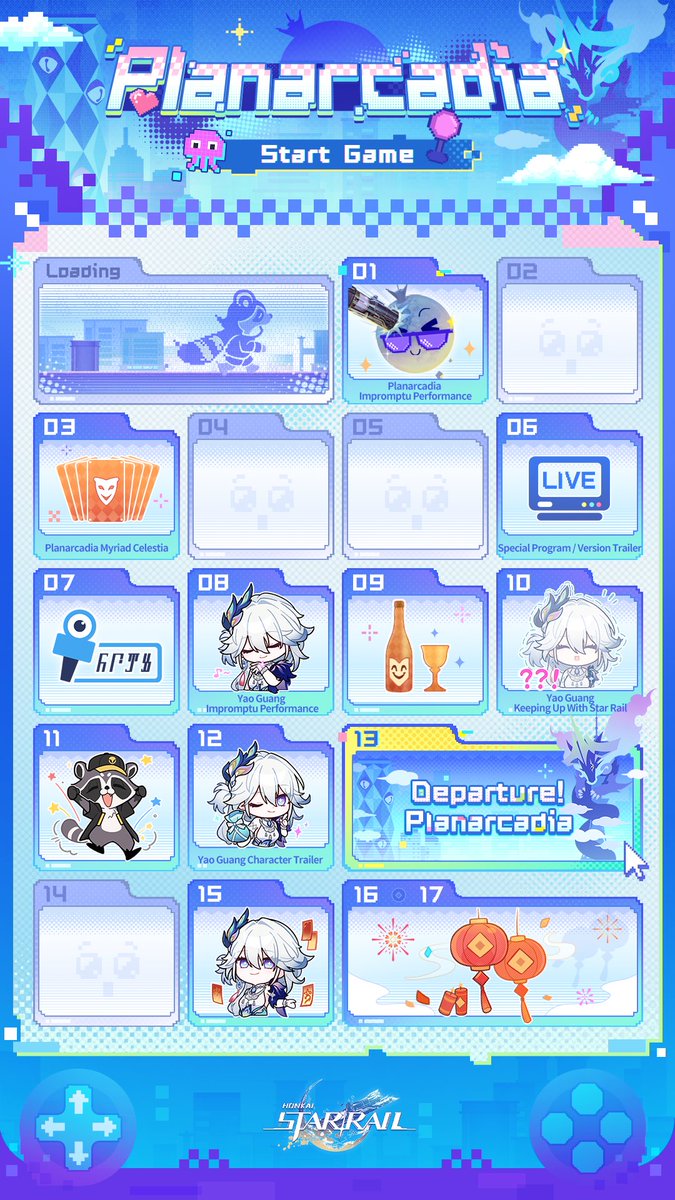 honkaistarrail's tweet image. Departure! Planarcadia
✧ Planarcadia ✧
Loading...
Stage clues unlocked! Look forward to it!

#HonkaiStarRail