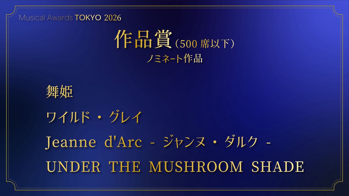 【公式】musicalawardstokyo tweet media