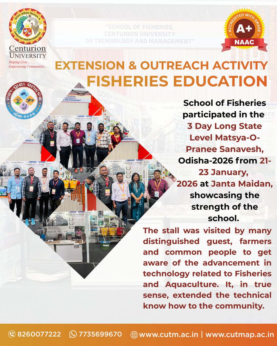 CUTM_AP's tweet image. Empowering Fisheries through Knowledge and Technology

#ExtensionActivity
#FisheriesEducation
#AquacultureInnovation
#TechnologyForFarmers
#CommunityOutreach
#MatsyaOPraneeSanavesh
#SustainableFisheries
#KnowledgeToCommunity
#CUTM #cutmap #cutmbbsr #cutmpkd