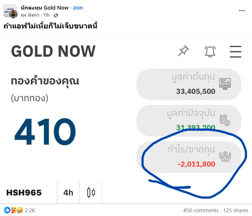 kafaak's tweet photo. เมื่อคืนตอนทองร่วงหนักๆ น่าจะมีคนเจ็บตัวจากแอป GOLD NOW ของฮั่วเซ่งเฮงไม่น้อย เพราะเห็นว่าแอปล่ม

และนี่ก็ไม่ใช่ครั้งแรกที่มันเป็นอะไรแบบนี้นะครับ จากประสบการณ์ในฐานะคนที่ใช้แอปนี้เป็นแอปออมทอง ก็ต้องบอกว่าถ้ามองในฐานะแอปออมทอง มันน่าเชื่อถือในแง่ของการออมแล้วได้ทองคำจริง เพราะฮั่วเซ่งเฮงเป็นร้านใหญ่ที่อยู่ในธุรกิจนี้มานาน

ผมไม่เคยแนะนำใครให้ใช้แอป GOLD NOW ในการเทรดทอง เพราะประวัติศาสตร์มันบอกอยู่แล้วว่าแอปล่มเวลากำลังเข้าด้ายเข้าเข็ม จังหวะเป็นตาย

การออมทอง หรือเทรดทอง ไม่ได้มีแต่ฮั่วเซ่งเฮงค่ายเดียวนะ Aurora (ออโรร่า), MTS (แม่ทองสุก), YLG, InterGold และค่ายอื่นๆ ก็มีเป็นตัวเลือก ไปศึกษาข้อมูลดูได้ว่าแต่ละร้าน แต่ละค่าย มีความน่าเชื่อถือแบบไหน ยังไง มีเงื่อนไขอะไร และระบบเสถียรแค่ไหน เพราะถ้าคุณจะ เทรดทองคำ เสถียรภาพของแอปมันสำคัญ โดยเฉพาะช่วงเวลาแห่งความเป็นความตายตอนทองพุ่งๆ แล้วเราอยากรีบเข้าให้ทันก่อนจะไปไกล หรือ ทองกำลังร่วงๆ แล้วเราอยากจะรีบออกให้ทันก่อนจะชิบหาย

ความเสี่ยงในการลงทุนมันไม่ได้อยู่แค่ที่ตัวทรัพย์สิน หรือ ความน่าเชื่อถือของบริษัทเท่านั้น แต่รวมไปถึงเสถียรภาพของแอปว่าเหมาะสมกับกลยุทธ์การลงทุนของเราด้วยหรือเปล่าด้วยนะครับ