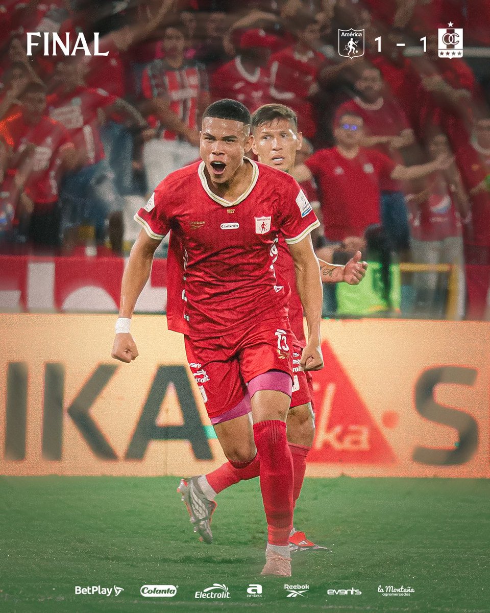 AMÉ 🆚 ONC  [1-1]

|90’ +7’ ⏱| FINALIZA EL COMPROMISO EN EL PASCUAL. 🇦🇹

#AMÉxONC
#LigaBetPlay