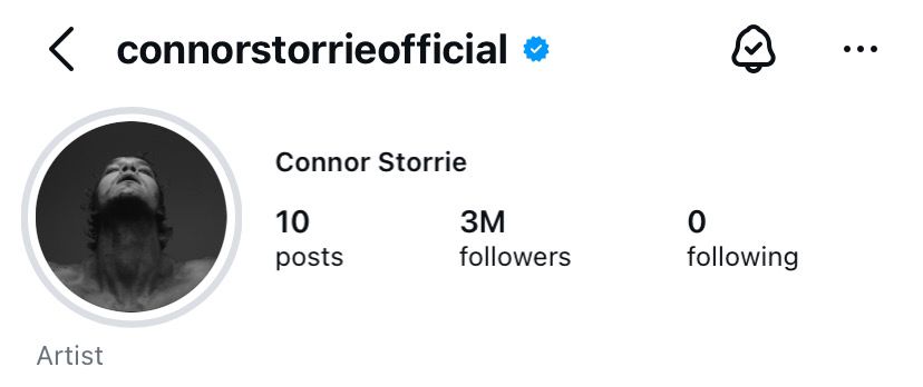 🚨WOW! Connor Storrie reached 3 MILLION followers on Instagram!