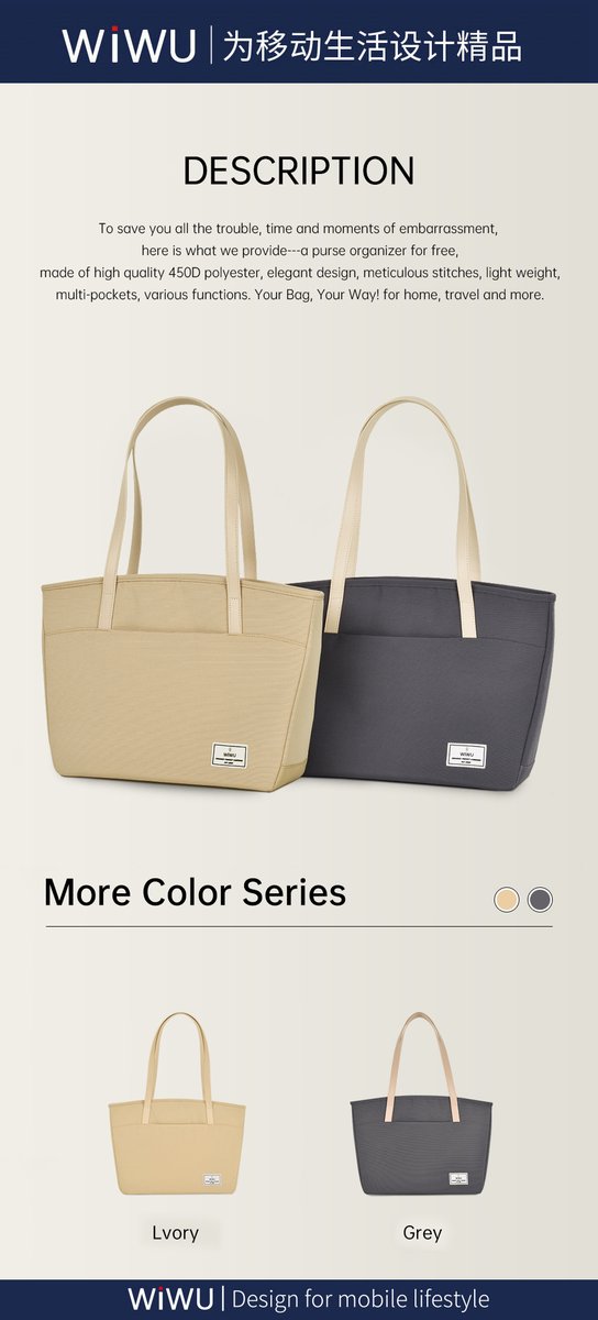 WiwuGlobal's tweet image. Most tote bags are designed for looks.
Ora Tote is designed for days.
A laptop-friendly tote that stays light, structured, and calm — even after 9 hours out.

#workbag #wiwu #laptopbag