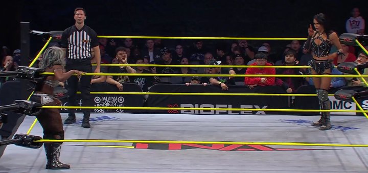 NVhowlingWolves's tweet photo. The 1st #TNAKnockout Match for @ElaynaBlack goes up against
@SUPERIORQWEEN & 5โญ Athlete
Ruthie Jay!!!!
๐ @ThisIsTNA on AMCPlus https://t.co/GOWTeyjZPT