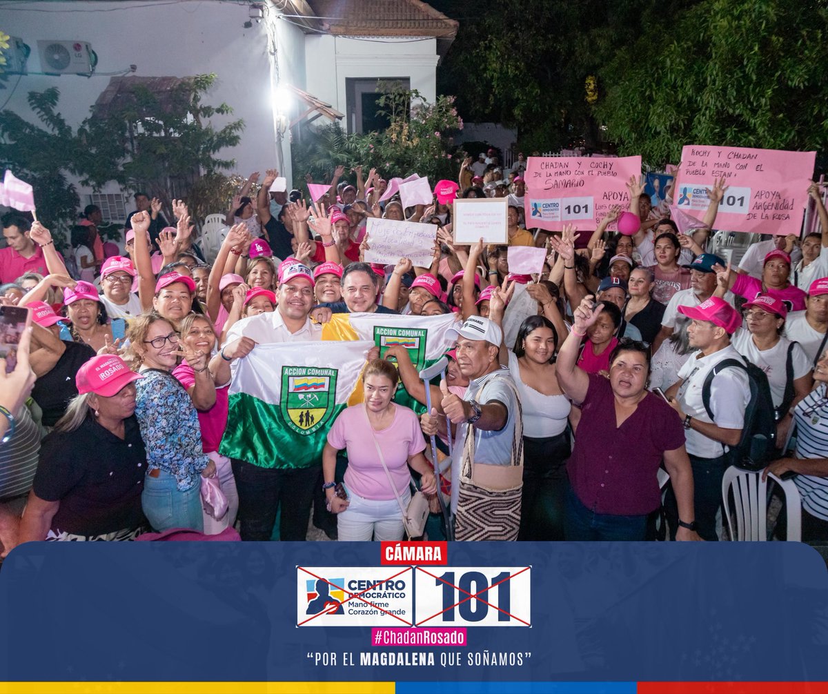 chadanrosado's tweet photo. Santa Marta, cierra filas y alza su voz para decir: somos la familia CD101. El apoyo es masivo, aglutinante; hacemos historia, nos juntamos para defender la autonomía y la solidaridad comunal y barrial. Vamos camino a lograr por lo menos dos curules en esta lista que es de todos. https://t.co/COAxif45ls