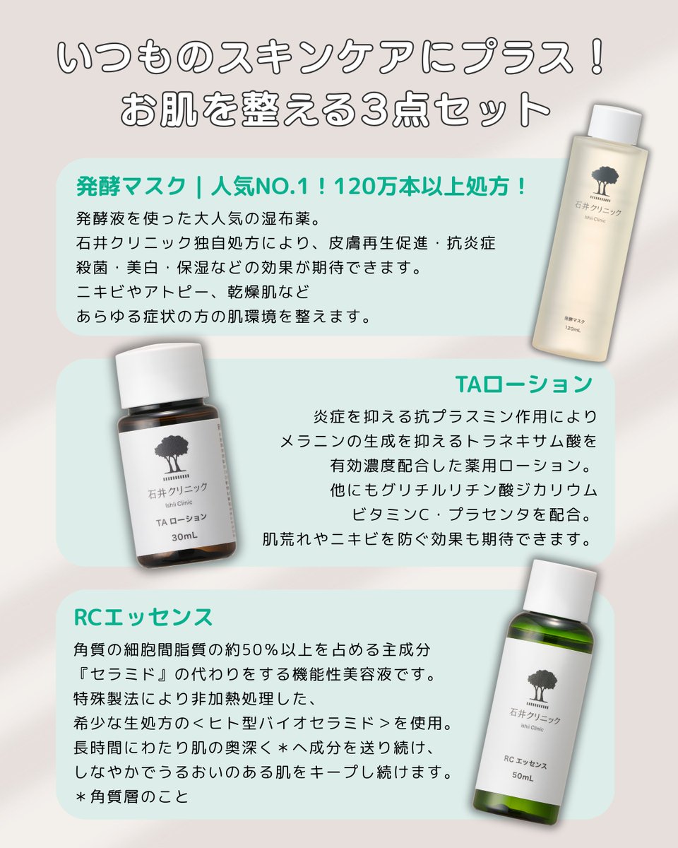 石井クリニックオリジナル 【人気処方薬 3点SET】 通常 ¥10,890