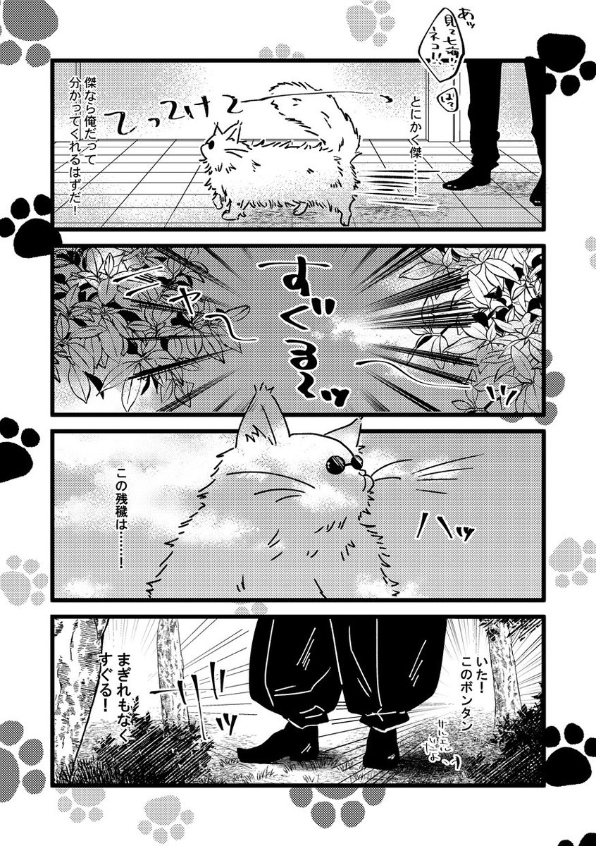 akamchurai's tweet photo. 夏五WEB再録「いつのまにかねこ」4/8
さとるが急に🐈になってしまった話です https://t.co/BjBxReDxD4