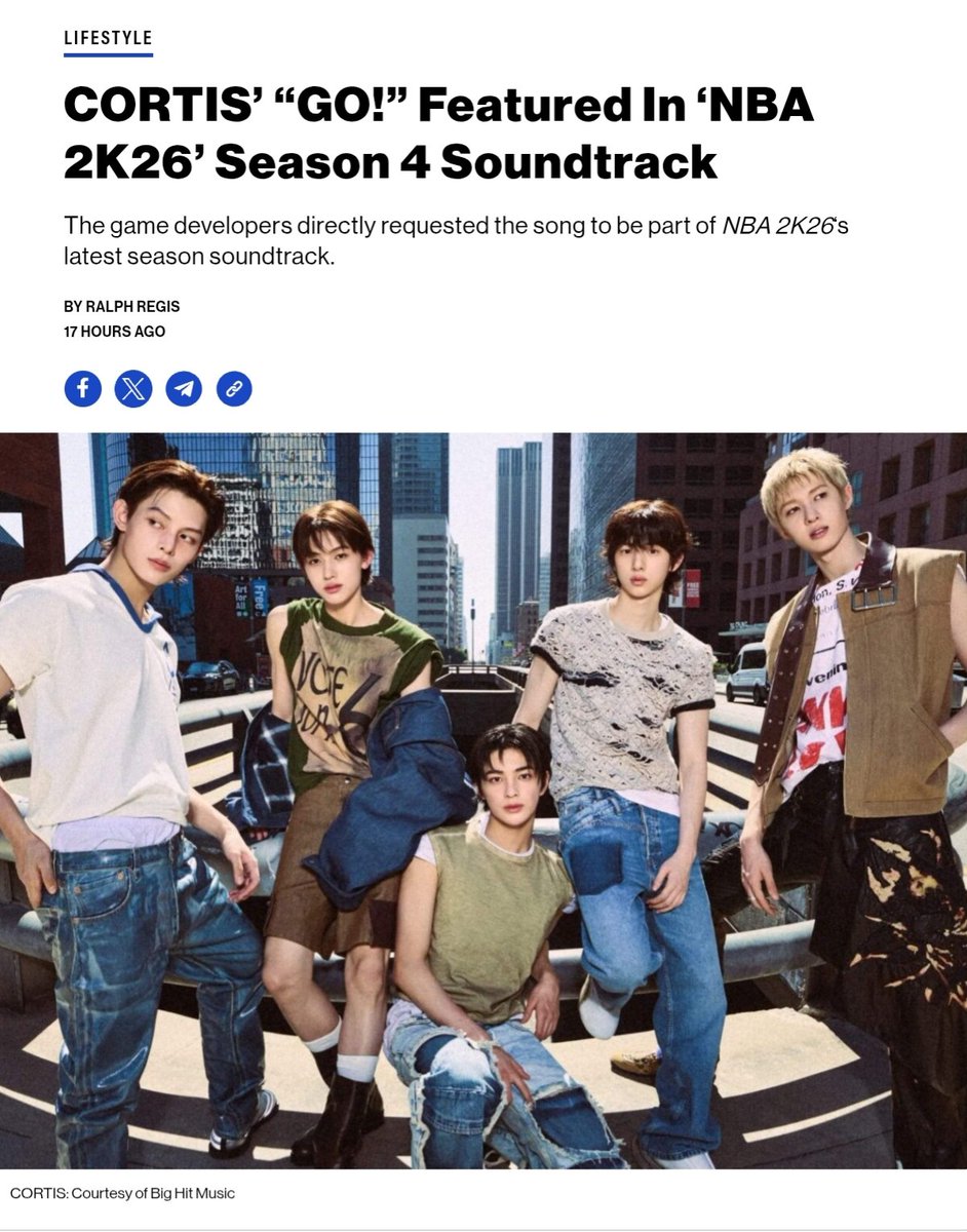CORTIS’ “GO!” Featured In ‘NBA 2K26’ Season 4 Soundtrack

The game developers directly requested the song to be part of NBA 2K26‘s latest season soundtrack.

#CORTIS #코르티스