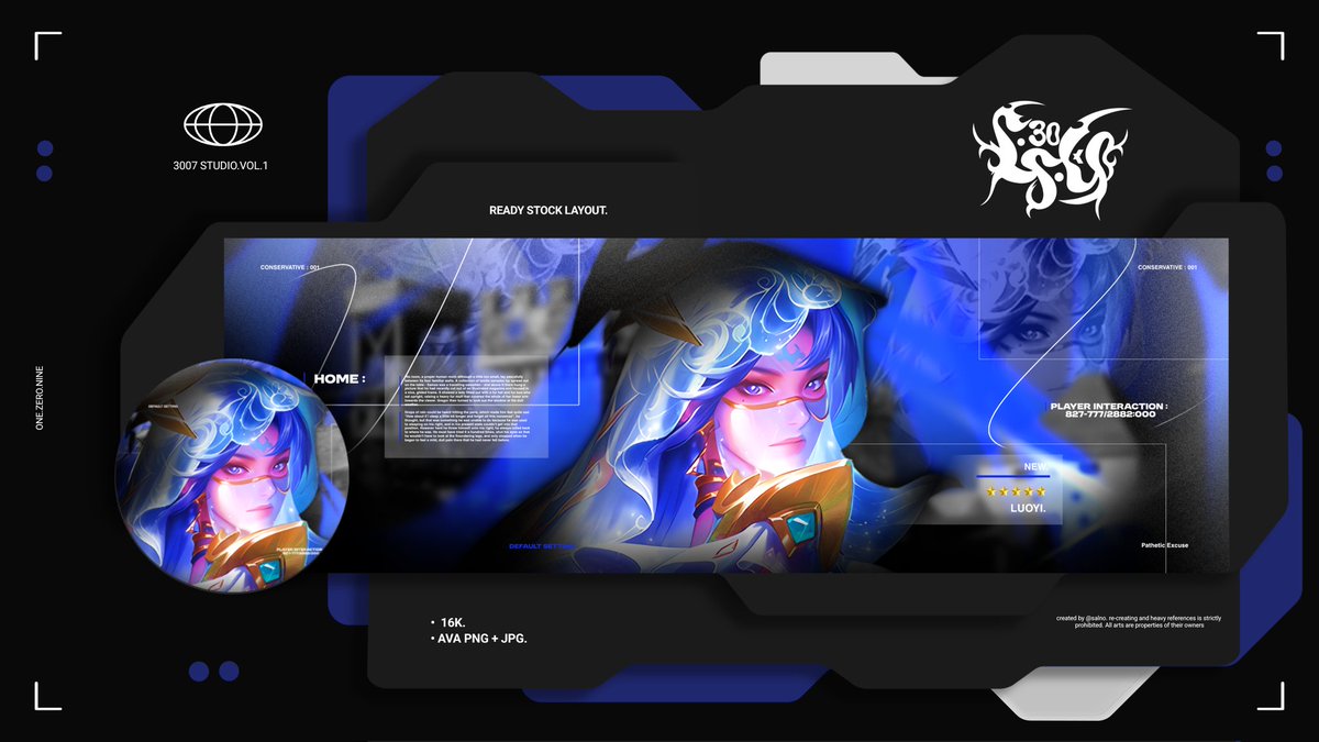 salno's tweet image. HELP REPOST. 

Layout ready stock 2D Game MLBB Mobile Legends Bang Bang Granger, Suyou, Luoyi, Xavier 16k/ea, minat bisa WA atau tele yaah. Terima kasih banyak. 

#zonauang