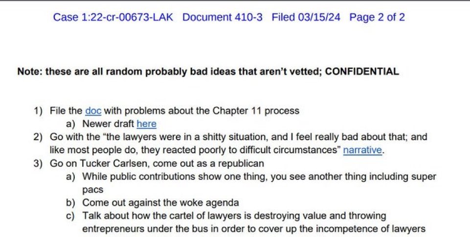 LinkofSunshine's tweet photo. Just a reminder his literal leaked legal strategy was “come out as Republican” to try to get a pardon lol https://t.co/eHN5o3yhYH