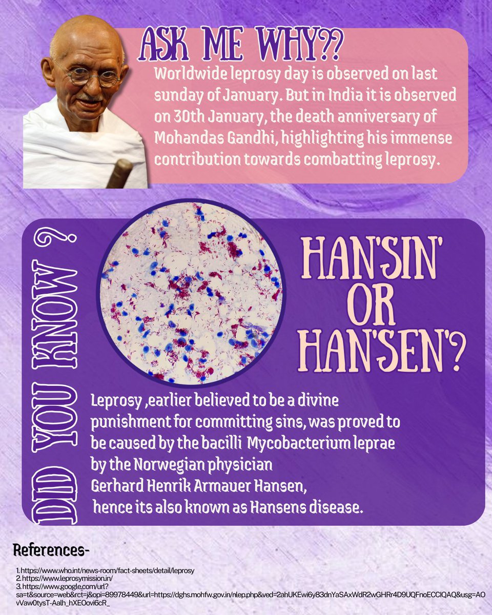 MsnGoa's tweet photo. World Leprosy Day 

30 January 2026

Today is World Leprosy Day – a reminder that leprosy is fully curable! 🌍
 The real challenge isn't the disease; it's the stigma that still isolates millions
Let’s replace fear with facts 📚 and ensure everyone receives dignity and care ✨️ https://t.co/4XfQ5XvOut