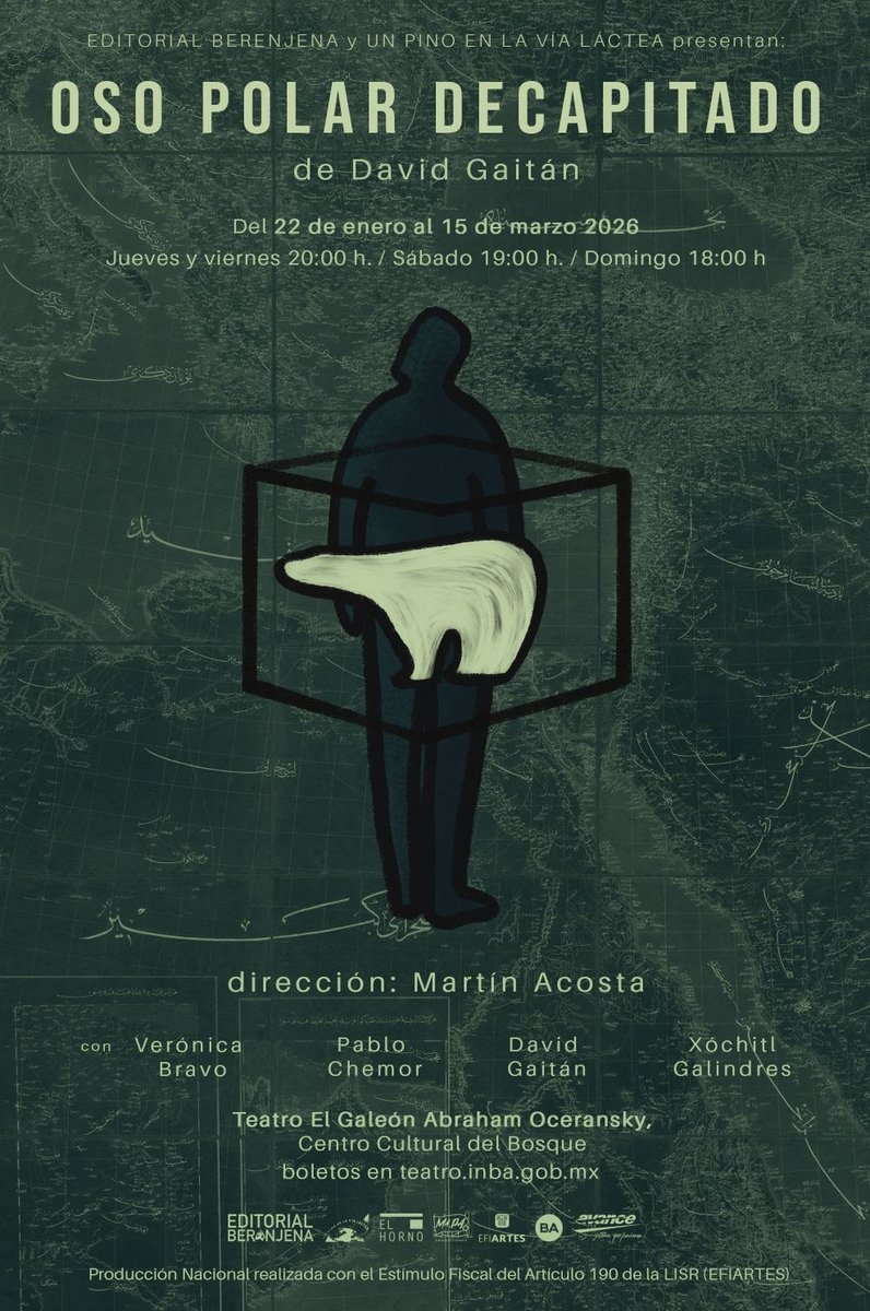 GANA UNO DE LOS 10 PASES DOBLES para ver #OsoPolarDecapitado mañana por la noche en el Centro Cultural del Bosque

Para ganar:
-Comparte este post
-Menciona el nombre de alguno de los protagonistas

*Ganadores al azar, deben ser seguidores para poder enviarles indicaciones