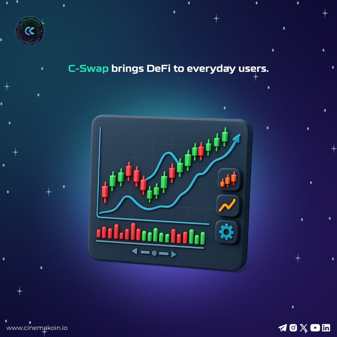 No complex steps.

Just seamless on-chain value exchange.

#CinemaKoin #CryptoDaily #crypto #Bitcoin #Blockchain #BTC #cryptocurrency #ethereum #nfts #ck #cswap #cinemarketplace #CryptoCommunity #CryptoNews #Metavers #DreamWorld
