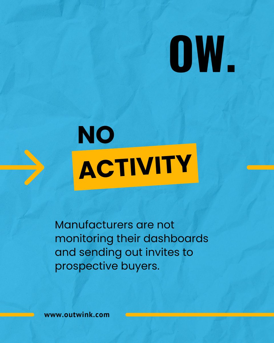 outwinkcom's tweet photo. Why most manufacturers never hear back from buyers ๐ค
๐ Comment down below and we will give you access to buyers worldwide!
#outwink #outwinkcom #outwinkdotcom #outwinknorthamerica #manufacturing https://t.co/70CXsMKyz7