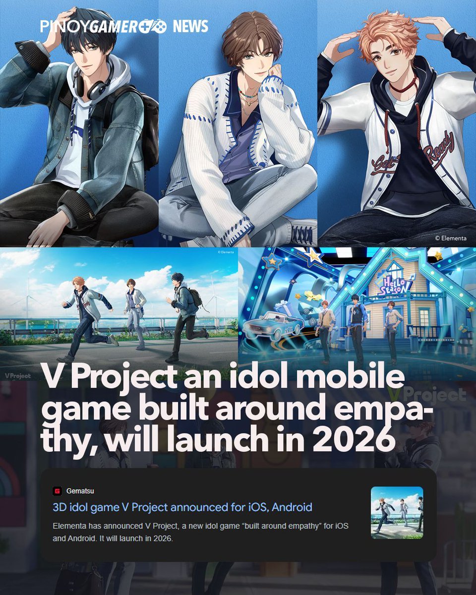 pinoygamerph's tweet image. V Project, an idol mobile game built around empathy, will launch in 2026 #vproject #idol #pinoygamer