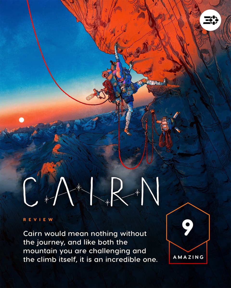 Cairn is a mountain climbing game that's both challenging and rewarding.

Our review: bit.ly/4qY8xDK