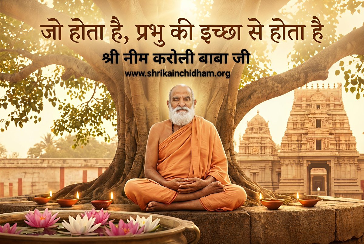 जो होता है, प्रभु की इच्छा से होता है। नीम करोली बाबा का यह सूत्र आपको हर मुश्किल में असीम शांति देगा। 🕉️
​पढ़ें विस्तार से: shrikainchidham.org/trust-gods-wil…
​#NeemKaroliBaba #KainchiDham #Spirituality #HindiQuotes #TrustGod