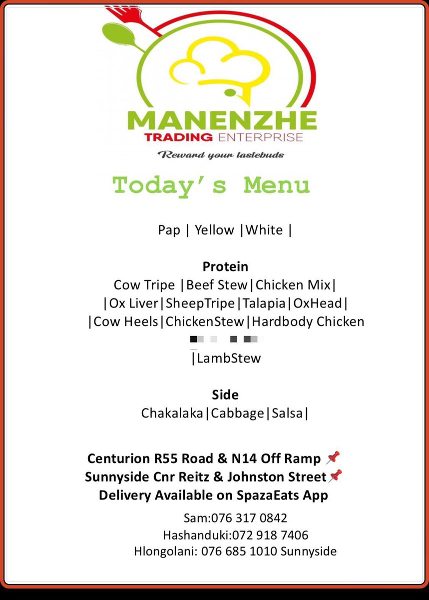 manenzhe_samuel's tweet image. Good morning….Hoooooza Friday

Centurion 10h00-18h00
Midrand 11h00-18h00
Sunnyside 11h00-18h00