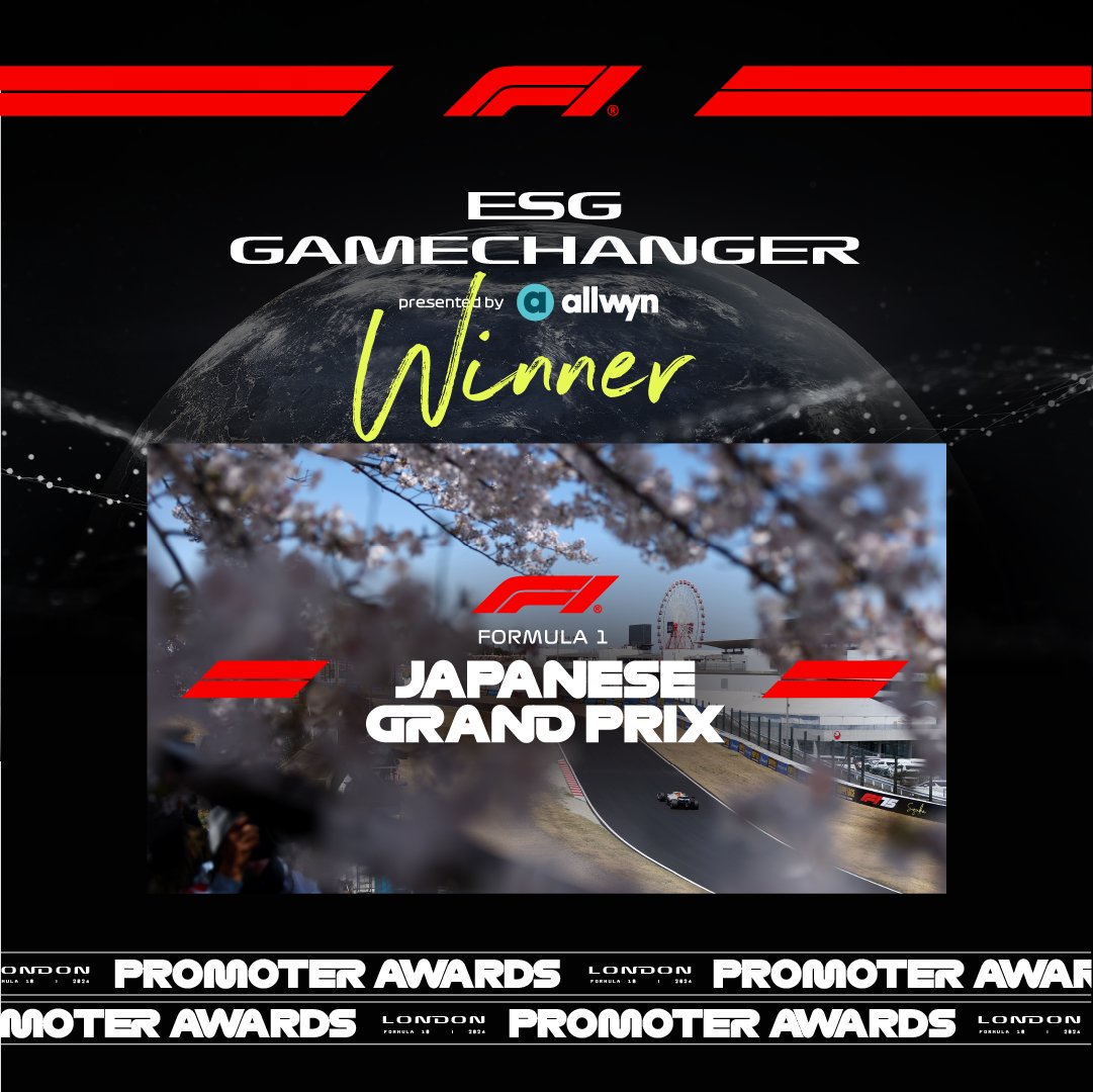 F1日本グランプリは、Formula 1が主催する「Formula 1 Promoter Awards 2025」において、ESG(Environment/Social/Governance)部門の最優秀賞である「ESG Changemaker presented by Allwyn」を受賞しました。

詳細はこちら
suzukacircuit.jp/f1/esg/index.h…
#F1JP