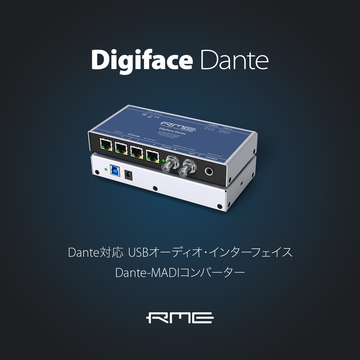 RMEAudioJP's tweet image. 株式会社ジェネレックジャパンはRMEの日本国内輸入代理店業務開始を記念し、Dante対応のRME製品2機種、オーディオインターフェイス「Digiface Dante」とマイクプリアンプ「12Mic-D」を、2月10日より販売開始いたします。
▪️Digiface Dante
rme-audio.jp/product/rme/di…
▪️12Mic-D
rme-audio.jp/product/rme/12…