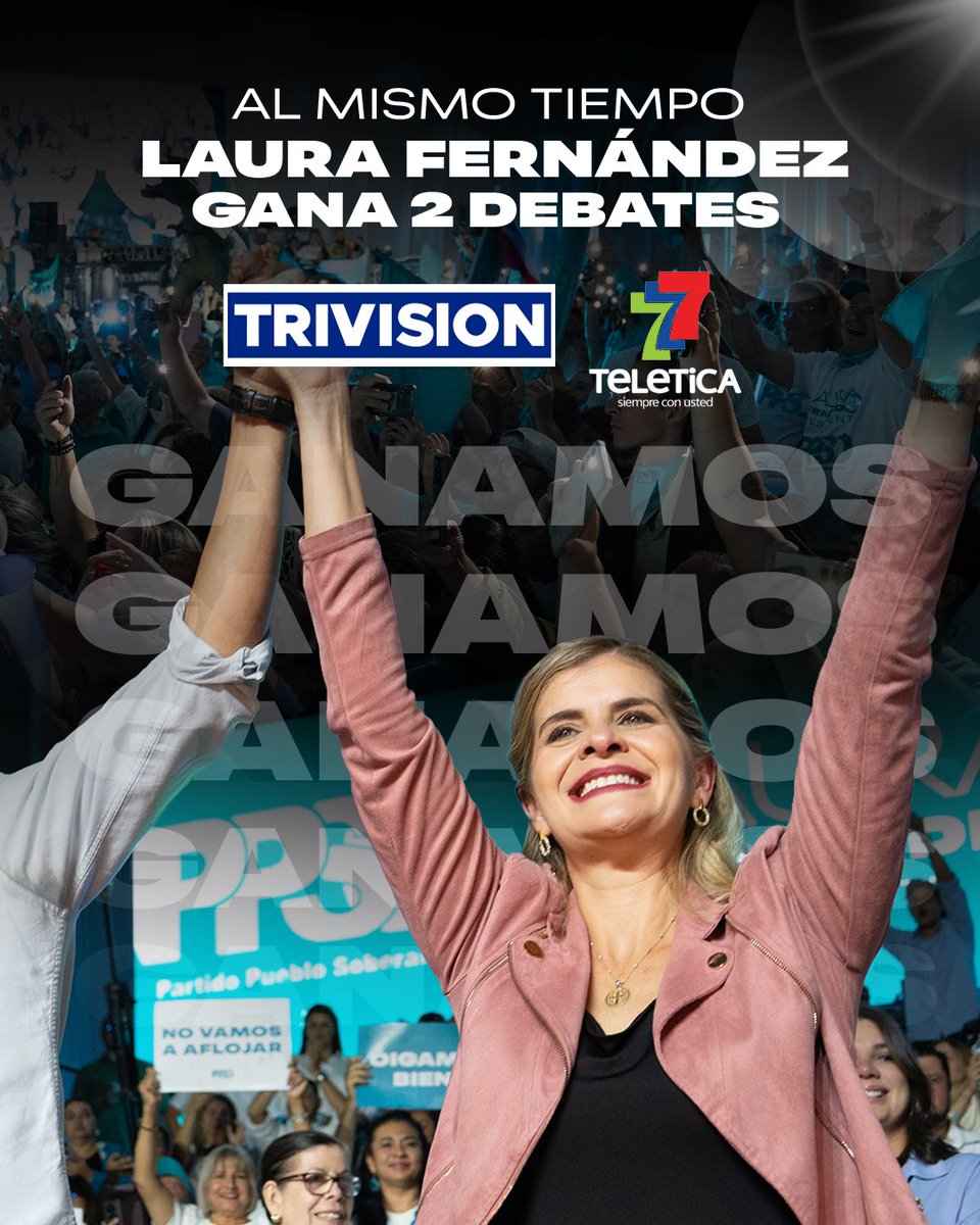 Noche histórica: Laura Fernández gana dos debates en televisión, al mismo tiempo. #LauraFernandezPresidente