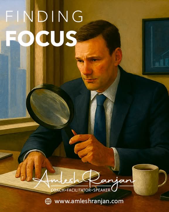 𝐅𝐈𝐍𝐃𝐈𝐍𝐆 𝐅.𝐎.𝐂.𝐔.𝐒.
Be it productivity, be it breakthroughs—Focus helps.
Here is the 𝑭𝒊𝒗𝒆-𝑺𝒕𝒆𝒑 𝑨𝒑𝒑𝒓𝒐𝒂𝒄𝒉  linkedin.com/pulse/finding-… 
Read on. Share thoughts.
#focus #FocusMode #leadership #Leader #leadershipdevelopment #leadershipskills #leadershipcoaching