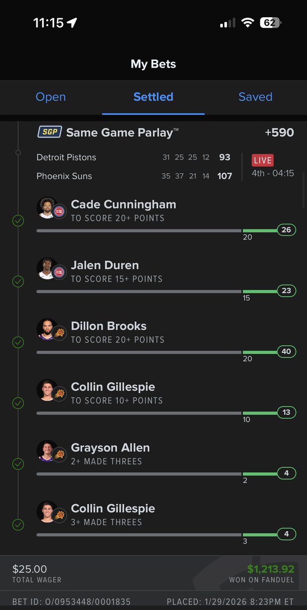 Jamal Murray came thru!! Biggest hit ever on fan duel. BANG! #NBA