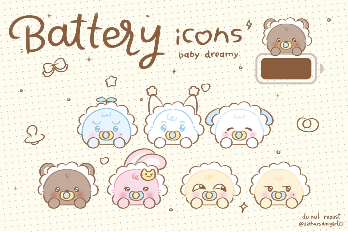 𝑝𝑙𝑠 𝑟𝑡 💗

🪄 Battery icons baby dreamy 🐯🦊🐶🐻🐰🐱🐹

— click here: drive.google.com/drive/folders/…

for personal use only❕
x do not repost/reupload x

#NCT #NCTDREAM #แจกpng #แจกไฟล์png