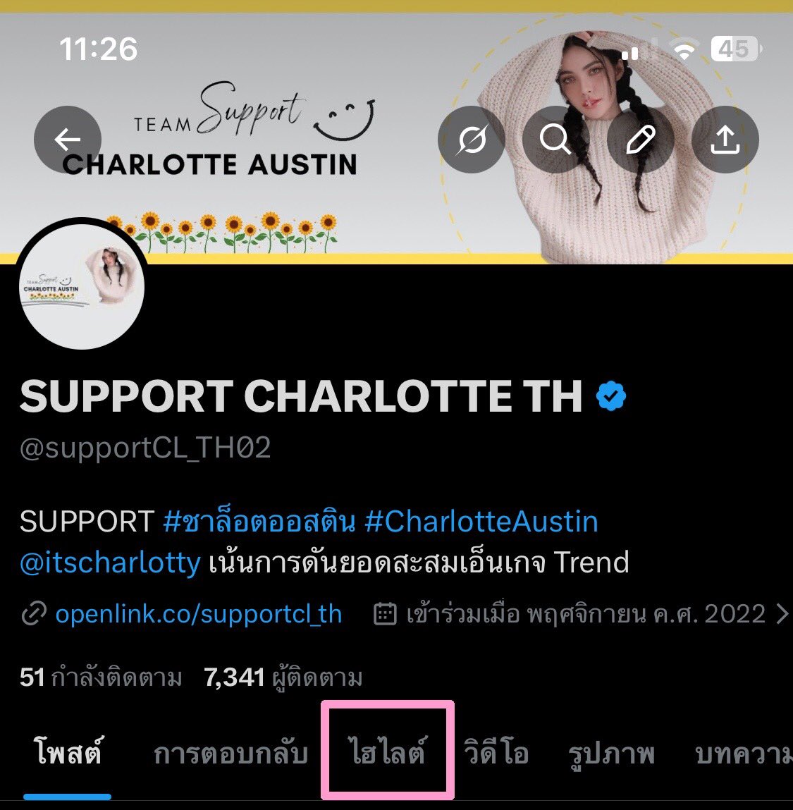 SUPPORT CHARLOTTE TH tweet media