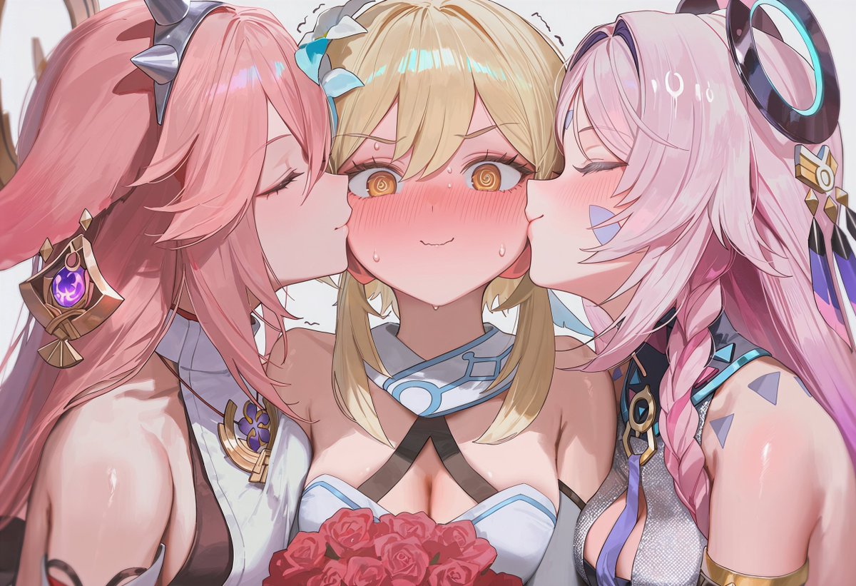 Okaze_Oishi's tweet image. 八重神子 &amp;amp; 蛍 &amp;amp; シトラリ