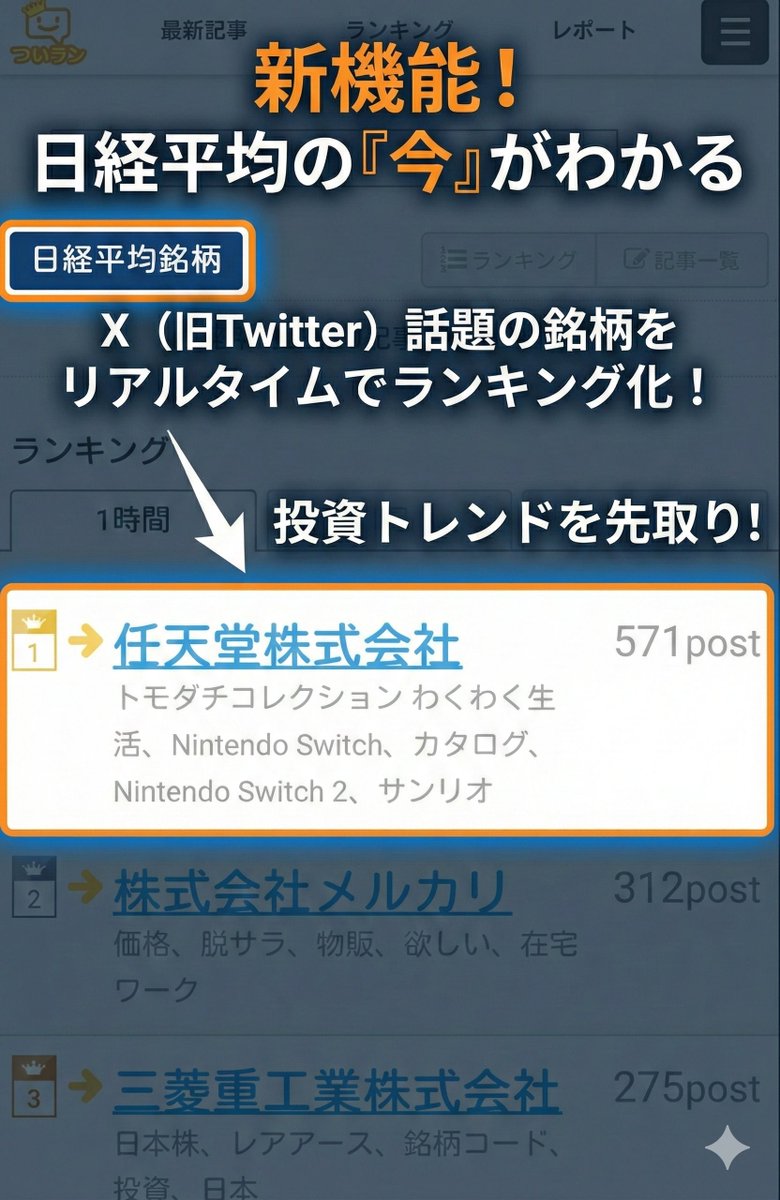 ついラン・リアルタイムランキング中！ (@tsuiranjp) / Posts / X