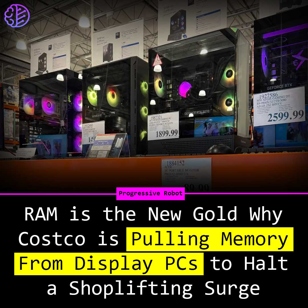 ProgresiveRobot's tweet image. Costco in the US has reportedly removed RAM sticks from display PCs on shelves due to incidents of theft. Thieves are targeting DDR5 RAM, with one office broken into just for the memory. Online buyers are also facing scams. 
#RAMcrisis #Costco #theft