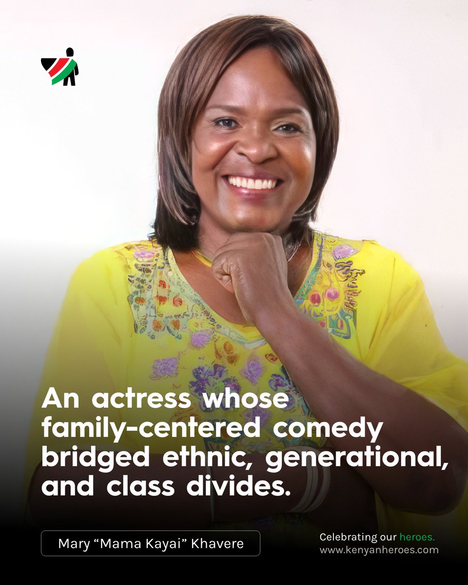Mama Kayai showed that comedy can carry wisdom. Her roles reminded us that strong families build strong communities and laughter keeps them together.

What’s your favorite Mama Kayai quote or moment?

#KenyanHeroes
