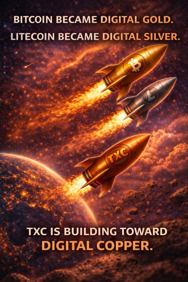 Charts_n_Labs's tweet photo. @litecoin $BTC gold stores value.
$LTC silver transacts faster.
$TXC copper builds the world…
Infrastructure runs on copper-so dos utility crypto 
#armadilloarmy @TEXITcoin https://t.co/Xj7oSNAOMF