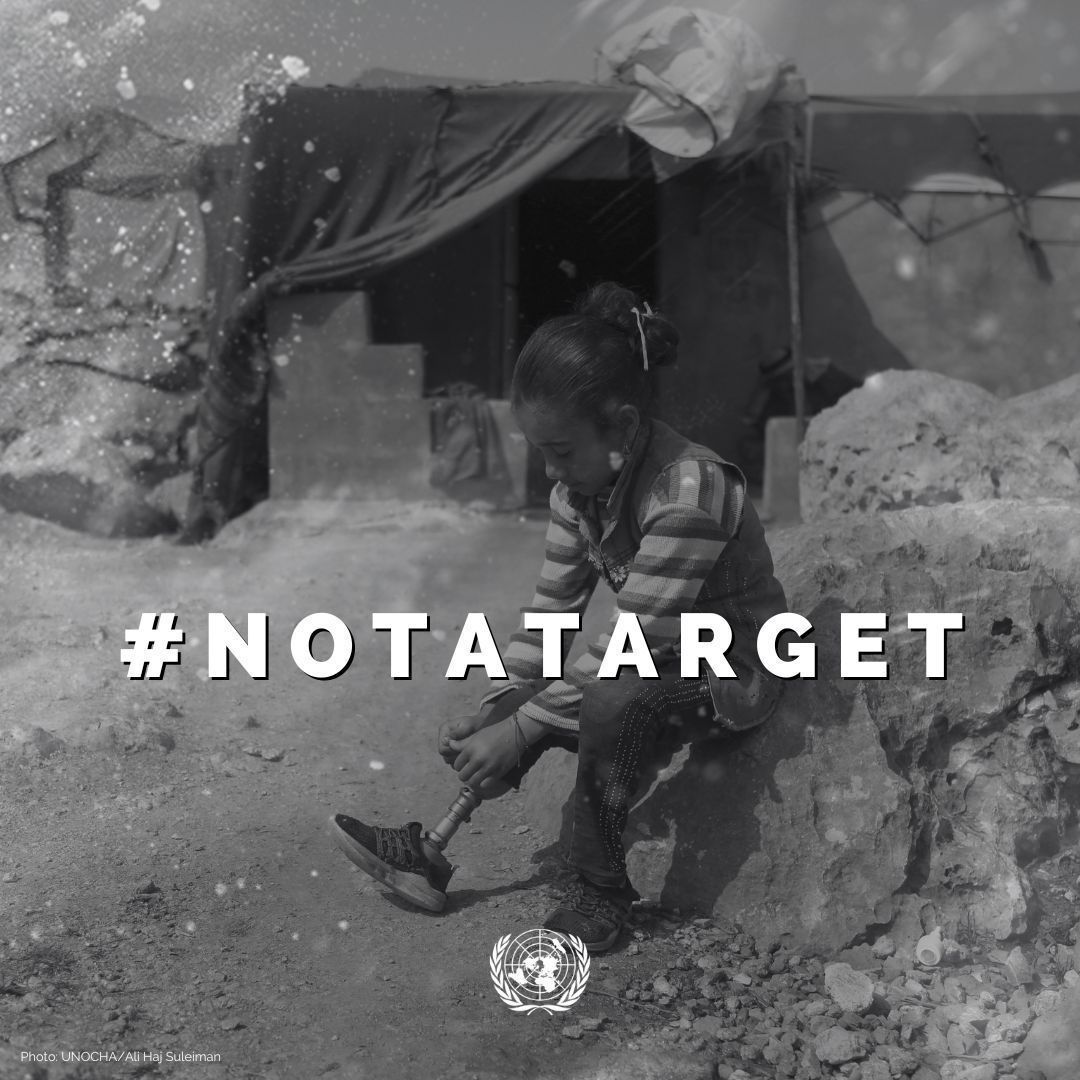 UNGeneva's tweet image. Children exposed to war face not only visible scars of war but also long-term psychological impacts.

𝗖𝗶𝘃𝗶𝗹𝗶𝗮𝗻𝘀 𝗮𝗿𝗲 𝗻𝗼𝘁 𝗮 𝘁𝗮𝗿𝗴𝗲𝘁 !

#NotATarget