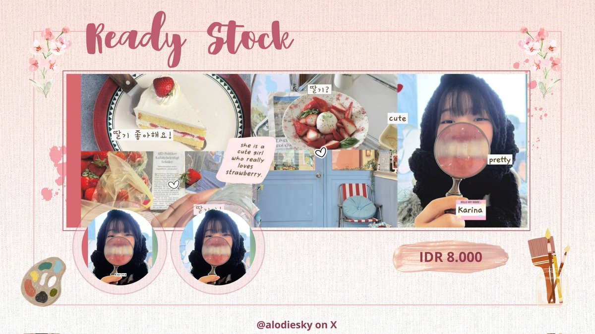 .˚ 𐙚 any interaction are very appreciated 𐙚˚.

With a sense of joy, these Karina ready stock layouts can finally be yours! 
Come and please pick them out! (⁠☆⁠▽⁠☆⁠)

#zonauang
