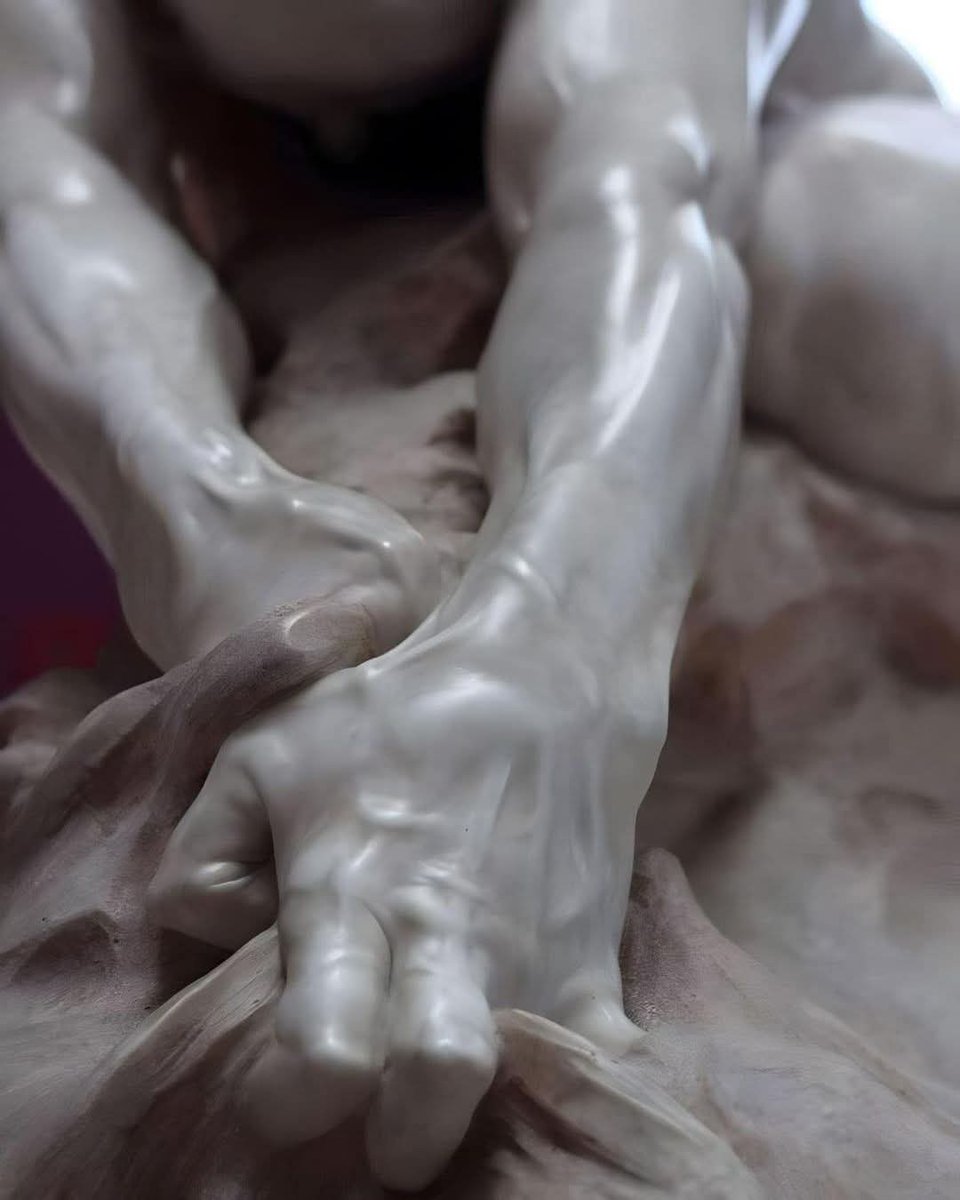 The National Gallery of Modern Art in Rome houses Gaetano Cellini's marble masterpiece, 'Humanity Against Evil'. (1906)