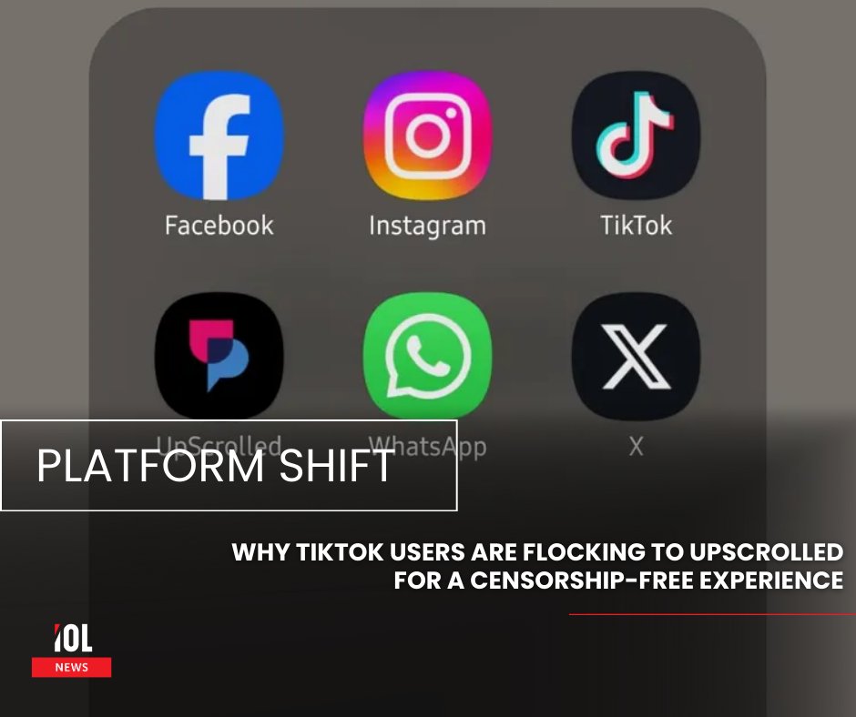 IOL's tweet photo. Launched last year by former IBM and Oracle technologist Issam Hijazi, UpScrolled is emerging as a no-censorship, zero-shadowban alternative as users abandon TikTok over glitches and unexplained violations.
#UpScrolled #TikTokAlternatives #NoCensorship #NoShadowban #GlobalAwareness #IssamHijazi
Read on: https://t.co/CuUatEiLJA