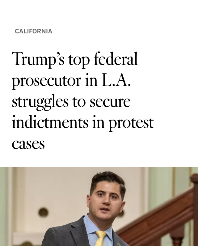 PplsCityCouncil's tweet photo. Another L for the US Attorney's office in LA! They've lost every case they've brought to trial against anti-ICE protesters. https://t.co/3LyY2ht5Qe