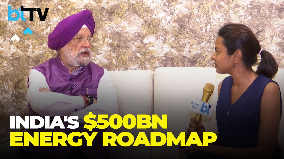 business_today's tweet image. Hardeep Singh Puri On India’s $500Bn Energy Opportunity: FTAs, Global Majors, And The Supply Chain

Watch: youtu.be/9h-ZyMMD9Hc | #BusinessToday #IndiaEnergyWeek #IEW2026 #EnergySecurity #MakeInIndia 

@EyeshwaryaPatil | @HardeepSPuri