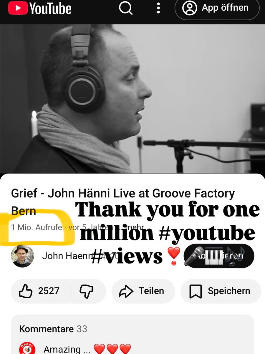 Live Song 🎵 Video Recording with one million #youtube #views #singersongwriter #pianist #songsofcomfort❣️🙏🏻🎧📲✅ m.youtube.com/watch?v=-pRelb…